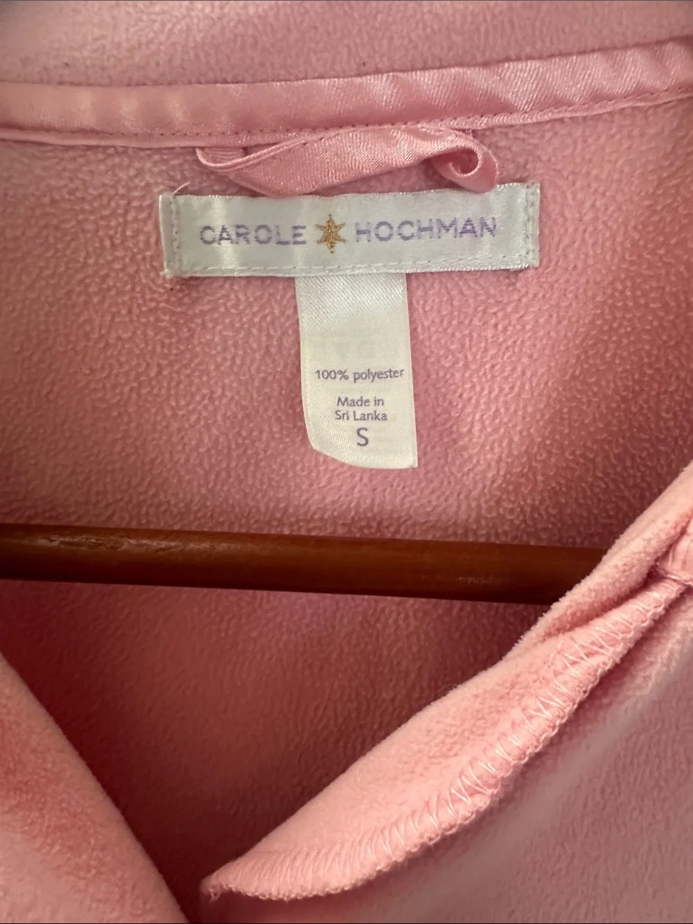 Midnight by Carole Hochman Pink Button-Front Sleep Shirt Robe
